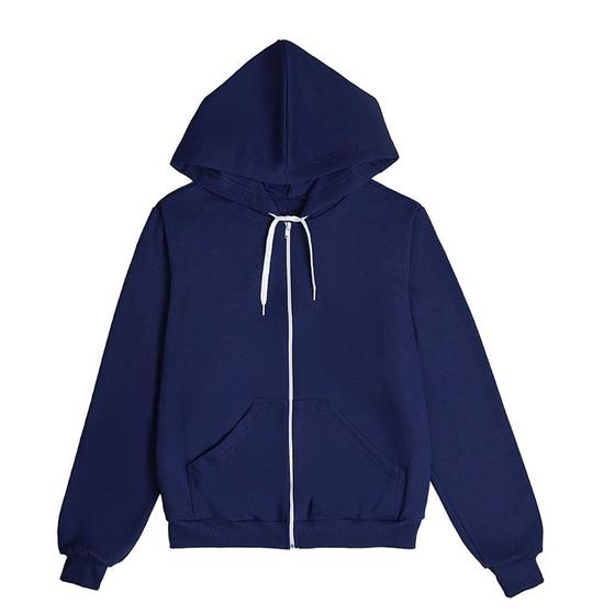 Imagem de Casaco de Frio Moletom Com Bolso Canguru De Ziper