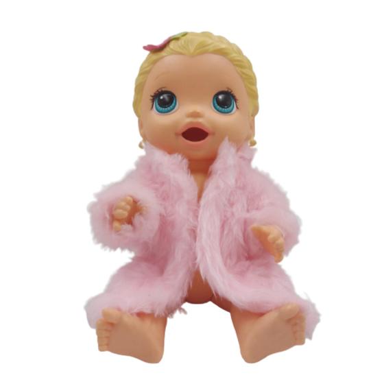 Imagem de Casaco de pele para baby alive Roupinha roupa de boneca