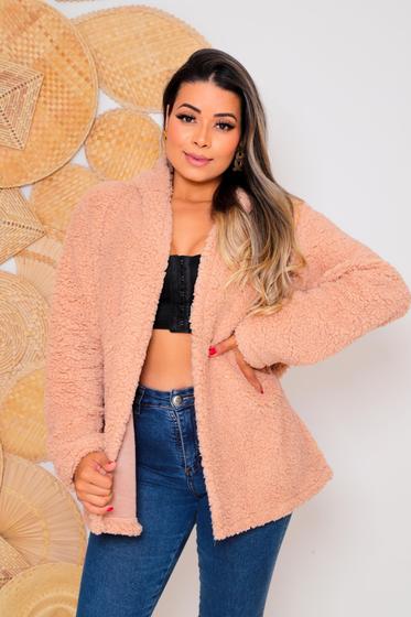 Casaco Feminino Teddy Sobretudo Com Capuz Moda Inverno Menor preço em Casaco Feminino Teddy Sobretudo Com Capuz Moda Inverno