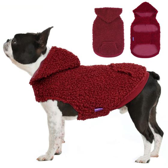 Imagem de Casaco impermeável com capuz para cães Cyeollo para cães Windproof Sherpa