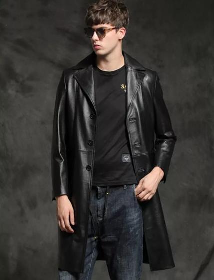 Imagem de Casaco jaqueta masculina 100% couro legítimo