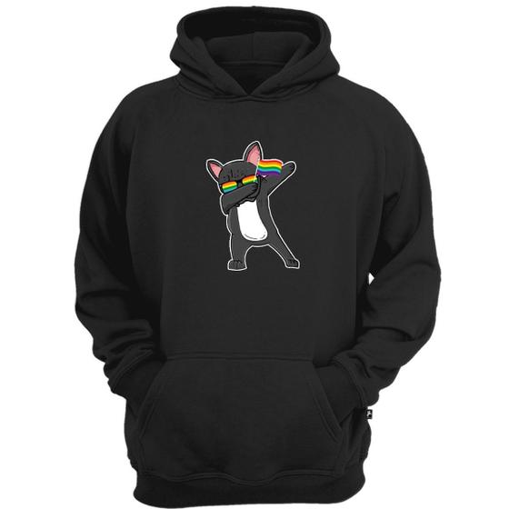 Imagem de Casaco moletom canguru pug gay pride dab bandeira lgbtqia+