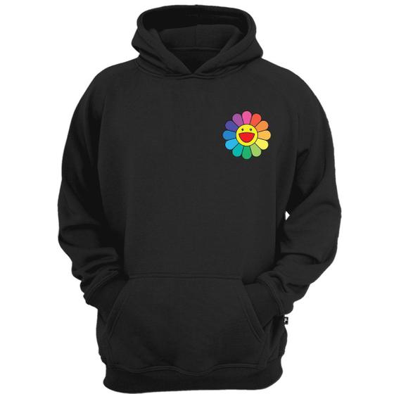 Imagem de Casaco moletom flor lgbt arco-iris fofo blusa de frio