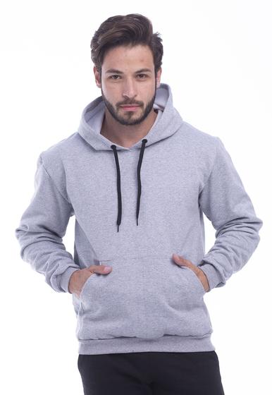 Imagem de Casaco Moletom liso Masculino e Feminino blusa de frio Canguru -M