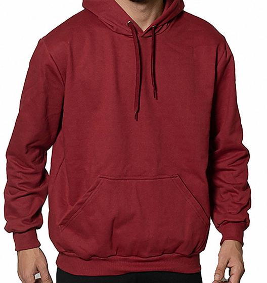 Imagem de Casaco Moletom Unissex Flanelado blusa de frio Canguru Com Bolso e Capuz -M001