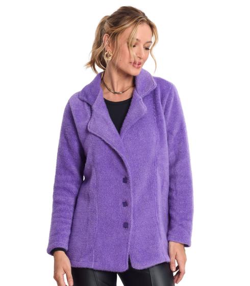 Imagem de Casaco Tweed Favo Feminino Endless Roxo