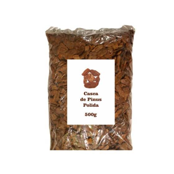 Casca de Pinus Média Polida para Decoração de Vasos e Jardins 500g