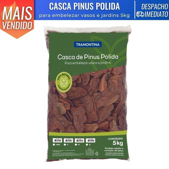 Casca de Pinus Polida G 5KG Jardim Vasos Decorção Floricultura Jardinagem Enfeite Menor preço em Casca de Pinus Polida G 5KG Jardim Vasos Decorção Floricultura Jardinagem Enfeite