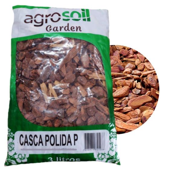 Casca De Pinus Polida PP 3Litros Agrosoil