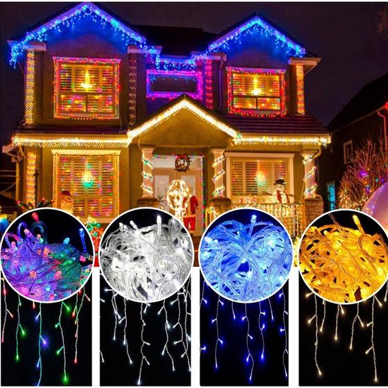 Cascata 300 E 200 Led 220V 16w Com Fio Branco Pisca Pisca De Natal 8 Funções Branco Frio Azul E Colorido Menor preço em Cascata 300 E 200 Led 220V 16w Com Fio Branco Pisca Pisca De Natal 8 Funções Branco Frio Azul E Colorido
