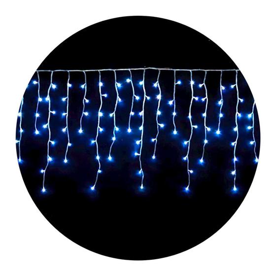 Imagem de Cascata 300 Led Luz Fixo C/Fio Branco Decoração 6,5m 110v