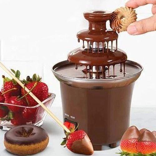 Imagem de Cascata de Chocolata Fonte de Chocolate Fondue Elétrica Festas Eventos Profissional