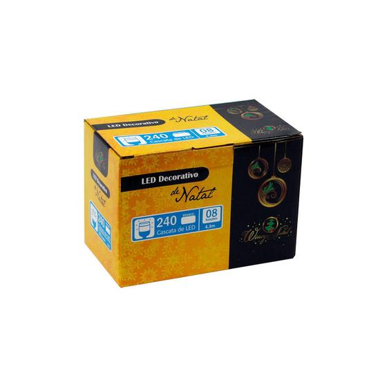 Cascata LED Branco 240 Lâmpadas 8 Funções - Wincy Natal Menor preço em Cascata LED Branco 240 Lâmpadas 8 Funções - Wincy Natal