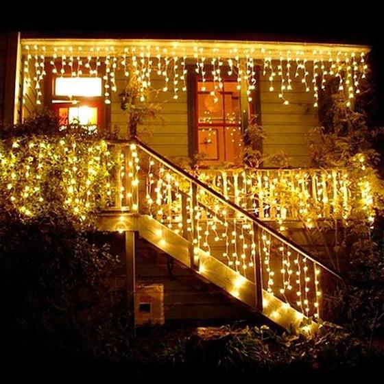 Cascata Pisca Pisca 300 Led Natal 8 Funções Cores Decoracao - Nodeck ...