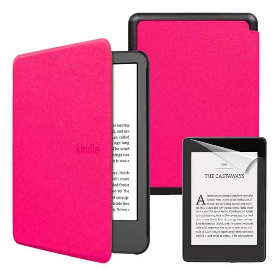 Imagem de Case Auto Sleep Couro Para Kindle 12 6.0 Rs23Cv + Película