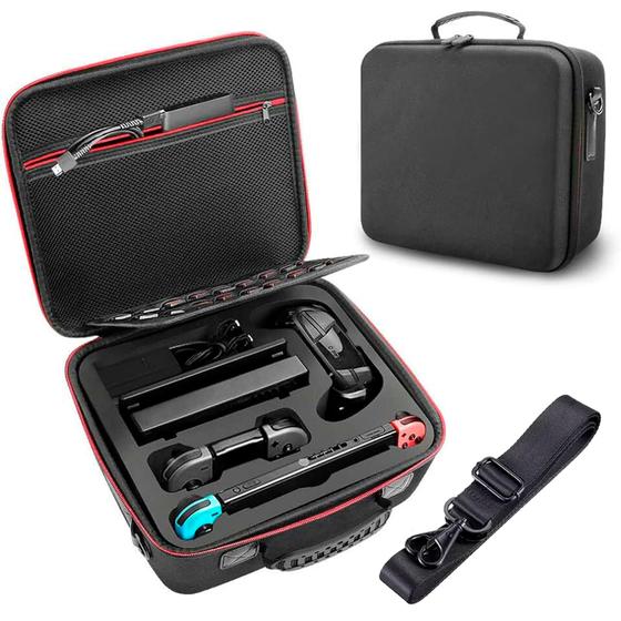 Imagem de Case Bolsa Estojo Compatível Com Nintendo Switch Alça Ombro Transporte Oled