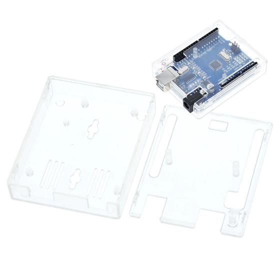 Imagem de Case Caixa Protetora Encaixe Em Acrílico Para Arduino Uno R3