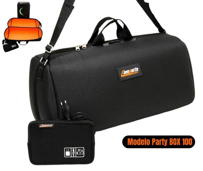Imagem de Case Capa Bag Bolsa Estojo Compatível Com Partybox 100 A Prova Dagua Nfe