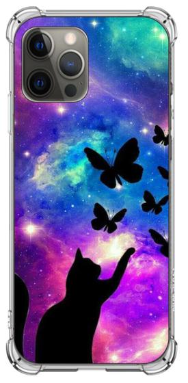 Imagem de Case capa capinha anti impacto gato e borboletas moto g60