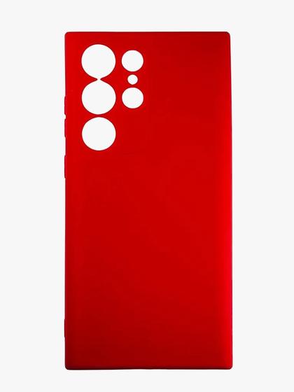 Imagem de Case Capa Capinha Aveludada Vermelha Para Samsung Galaxy S23 Ultra