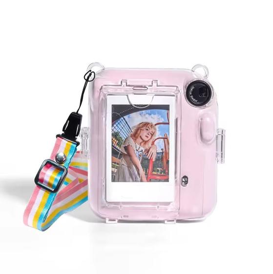 Case Capa Crystal Para Instax Mini 12 Com Bolso Para Fotos Menor preço em Case Capa Crystal Para Instax Mini 12 Com Bolso Para Fotos