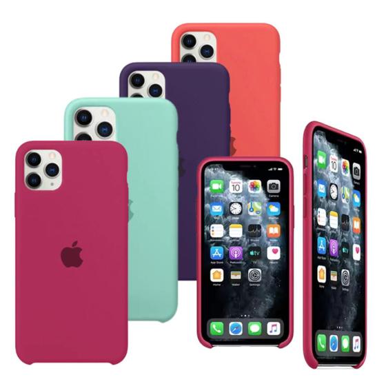 Imagem de Case Capa para iPhone 11 Pro Max de Silicone Aveludada Anti-Choque