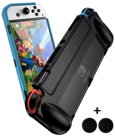 Imagem de Case Capa Shell Tpu Grip Ergonômico Joycon Compativel com Nintendo Switch Oled