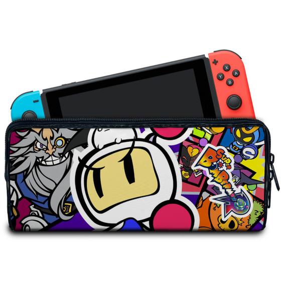 Imagem de Case Compatível Nintendo Switch Bolsa Estojo - Bomberman