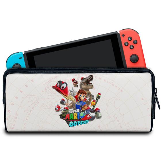Imagem de Case Compatível Nintendo Switch Bolsa Estojo - Super Mario Odyssey