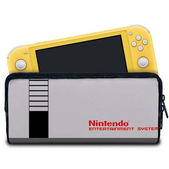 Imagem de Case Compatível Nintendo Switch Lite Bolsa Estojo - Nintendinho Nes