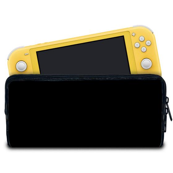 Imagem de Case Compatível Nintendo Switch Lite Bolsa Estojo - Preta All Black