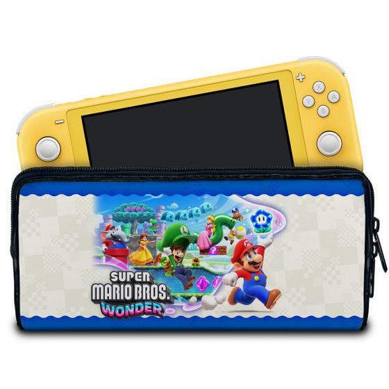 Imagem de Case Compatível Nintendo Switch Lite Bolsa Estojo - Super Mario Bros. Wonder