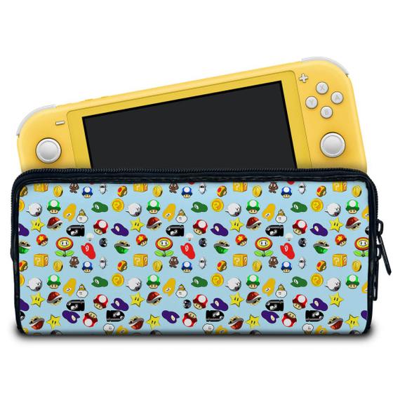 Imagem de Case Compatível Nintendo Switch Lite Bolsa Estojo - Super Mario