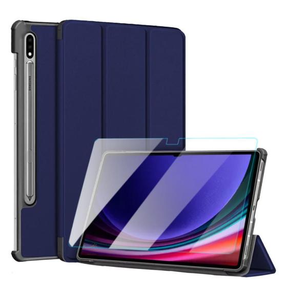 Imagem de Case Couro Para Tablet Samsung S9 Ultra 14.6 X910 + Vidro