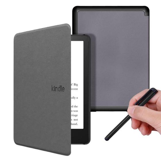 Imagem de Case Couro Premium Para Kindle 12 Básico 6.0 + Caneta Touch