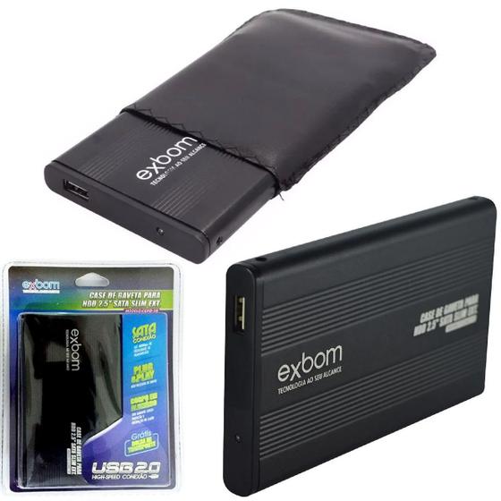 Case De Gaveta Usb 2.0 Hdd 2.5 Sata Externo Cghd-10 Exbom Menor preço em Case De Gaveta Usb 2.0 Hdd 2.5 Sata Externo Cghd-10 Exbom