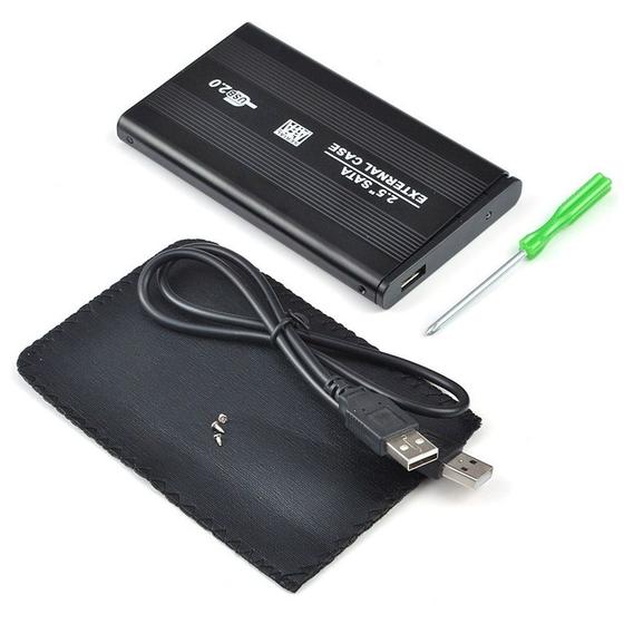 Imagem de Case De Gaveta Usb 2.0 Para Hdd 2.5" Sata Slim Externo