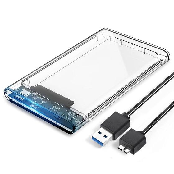 Case De Hd Externo Usb 3.0 Transparente Para Ssd E Hd Alta Velocidade Sata Iii 2,5" Notebook Menor preço em Case De Hd Externo Usb 3.0 Transparente Para Ssd E Hd Alta Velocidade Sata Iii 2,5" Notebook