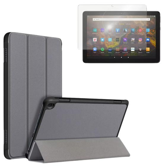 Imagem de Case de Proteção Flip + Película de Vidro 9h Para Fire Hd8