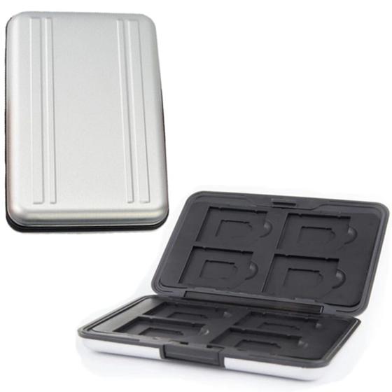 Case Estojo p/ Cartão de Memória tam. 8xMicro +8xSd Aluminio Menor preço em Case Estojo p/ Cartão de Memória tam. 8xMicro +8xSd Aluminio