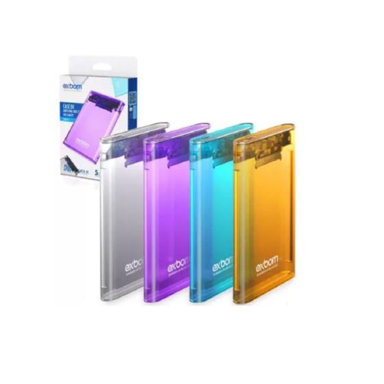 Imagem de Case Externo para HD 2,5'' Sata USB 3.0 Colorido - Exbom 