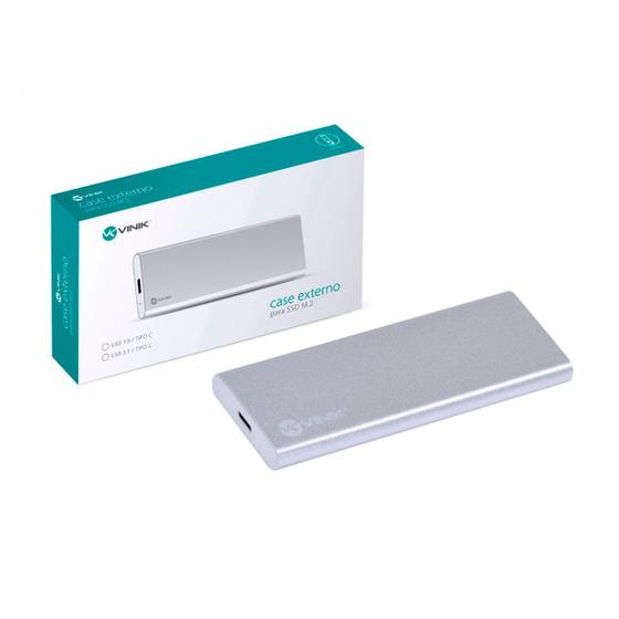 Case Externo Para SSD M.2 SATA Vinik CS25-C31, USB 3.1 Tipo C para USB - 29865 Menor preço em Case Externo Para SSD M.2 SATA Vinik CS25-C31, USB 3.1 Tipo C para USB - 29865