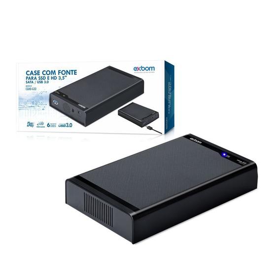 Case Hd Ssd Externo Com Fonte Sata 3,5 Usb3.0 Pc Desktop Led Menor preço em Case Hd Ssd Externo Com Fonte Sata 3,5 Usb3.0 Pc Desktop Led