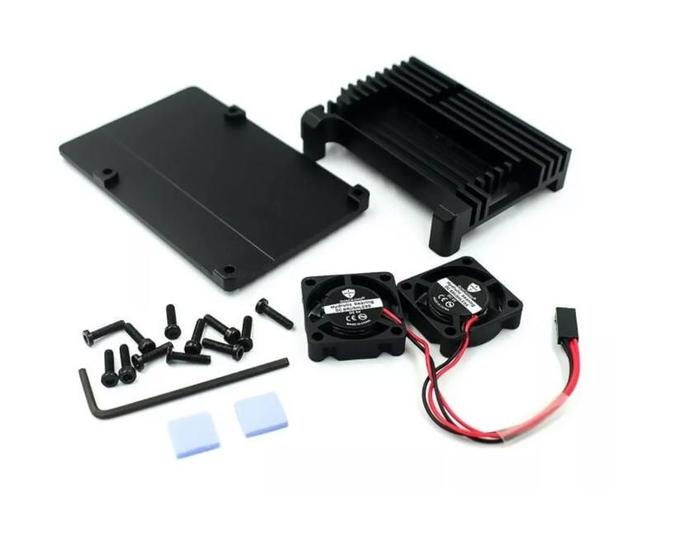 Imagem de Case Metal Alumínio Raspberry Pi 4 com Cooler