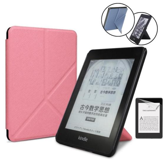 Imagem de Case Origami Couro Para Kindle 11 Geração + Pel De Plástico