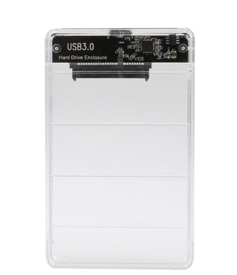 Imagem de Case Para hd/ssd 25 Usb 3.0 Transparente com cabo