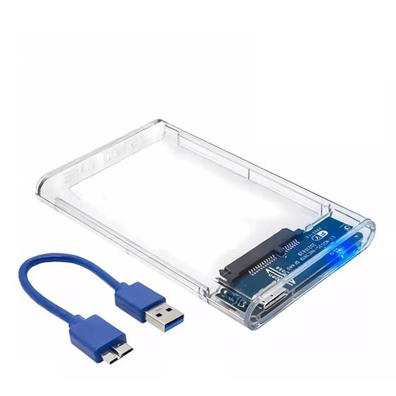 Case Para Hd ssd Externo 2.5'' Sata III Usb 3.0 Transparente Menor preço em Case Para Hd ssd Externo 2.5'' Sata III Usb 3.0 Transparente