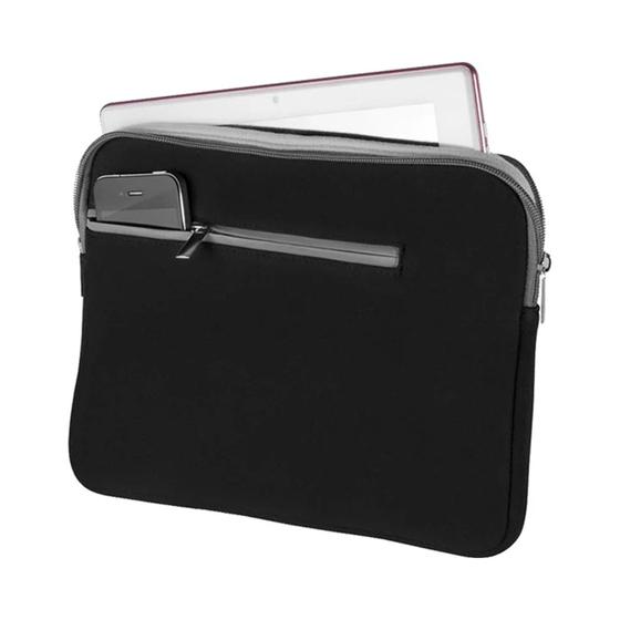 Imagem de Case para Notebook 14" Preto e Cinza Neoprene interno BO207