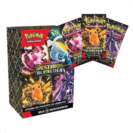 Imagem de Case Pokemon Coleção Destinos De Paldea Mini Booster Box  Copag