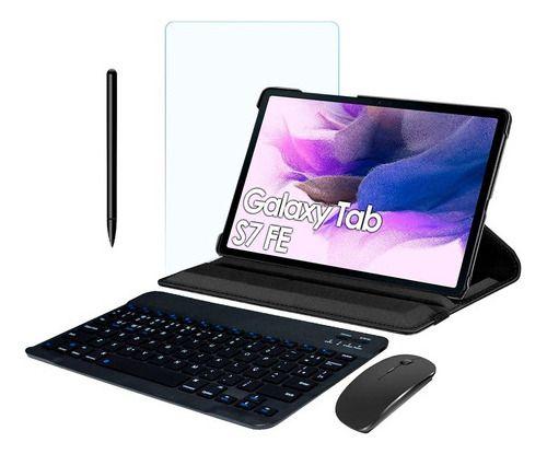 Imagem de Case + Teclado Abnt2 + Mouse + Películ Para Galaxy Tab S7 Fe